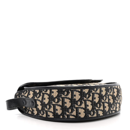 Christian Dior Monogram Flap Bag Navy 4 of 13