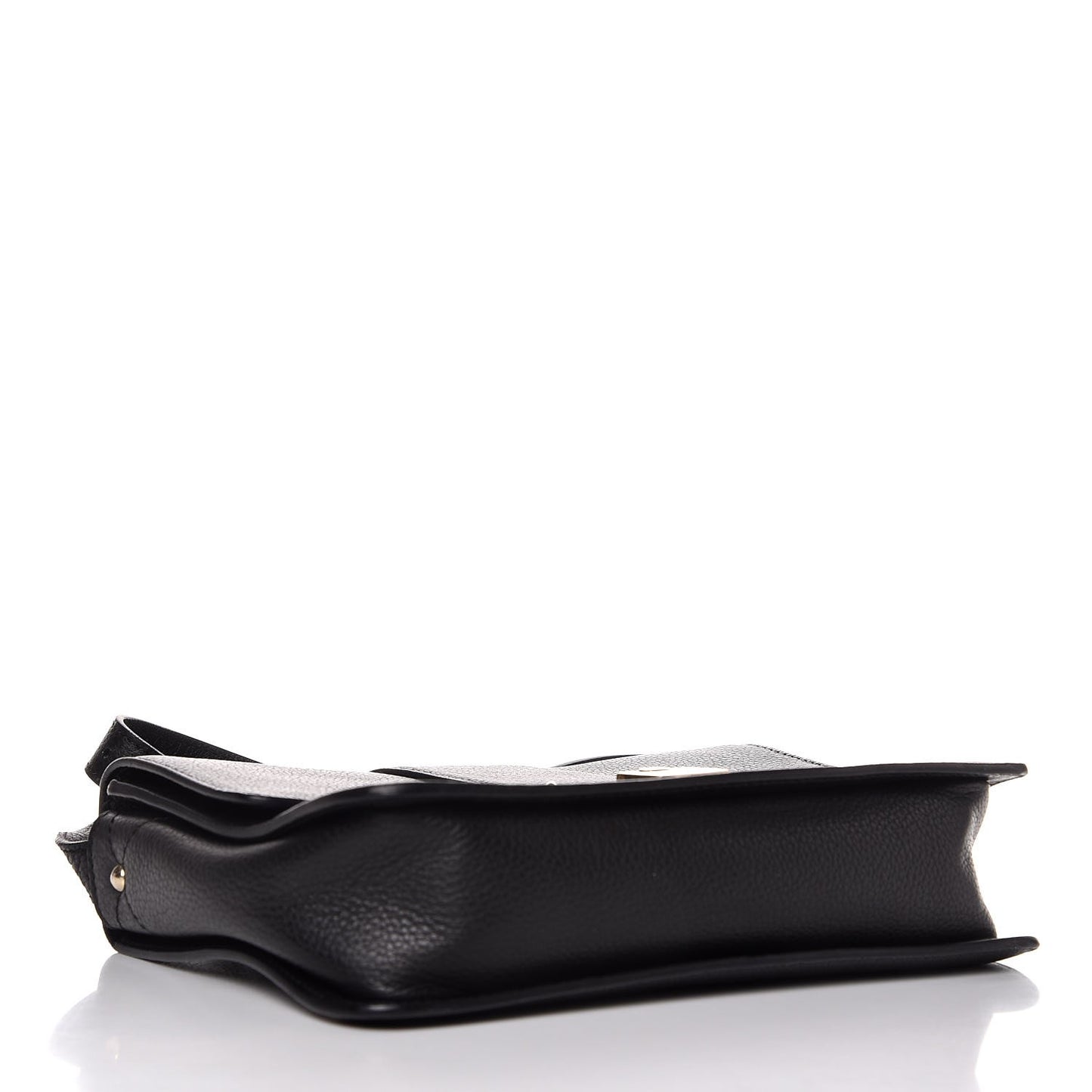 Pebbled Calfskin Rebel Crossbody Bag Black