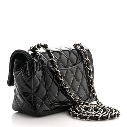 Chanel Patent Calfskin Quilted Mini Rectangular Flap Black 3 of 15