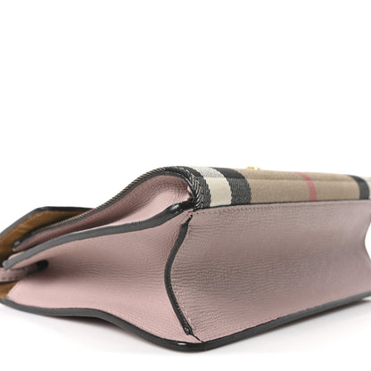 Burberry Derby Calfskin House Check Small Macken Crossbody Bag Pale Orchid 9 of 10