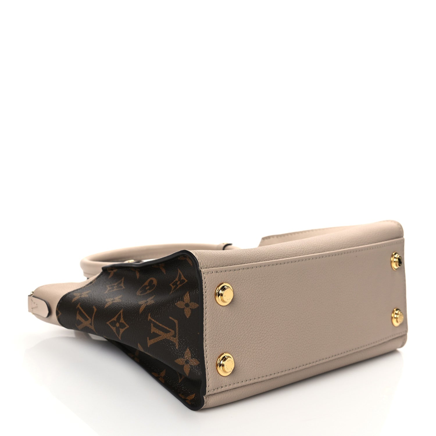 Louis Vuitton Calfskin Monogram On My Side PM Greige 4 of 10
