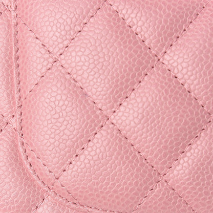 Chanel Caviar Quilted Pochette Pink 14 of 23