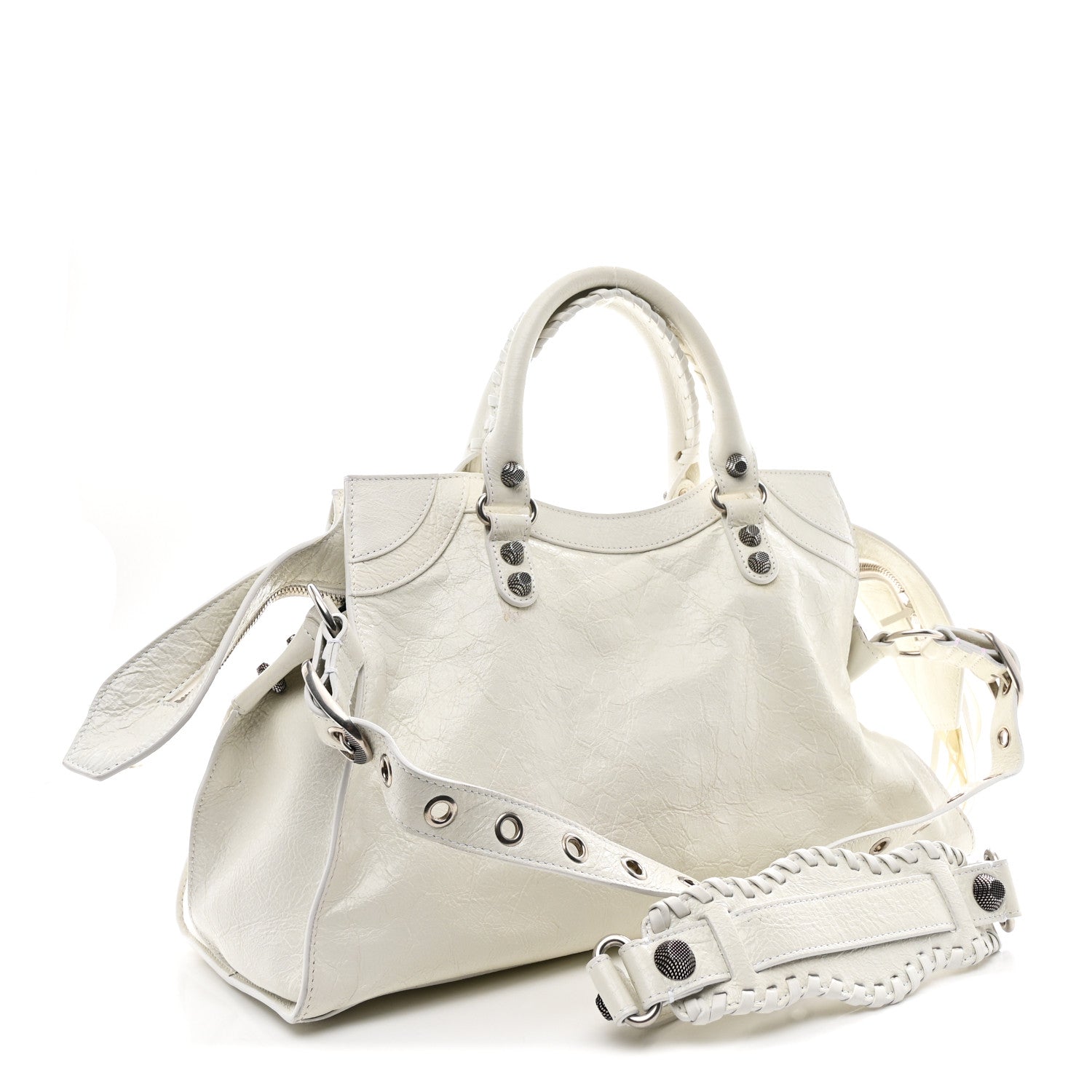Balenciaga Agneau Arena Neo Cagole City Handbag Optic White 4 of 13