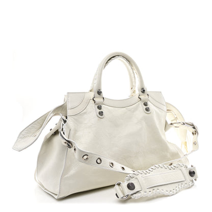 Balenciaga Agneau Arena Neo Cagole City Handbag Optic White 4 of 13