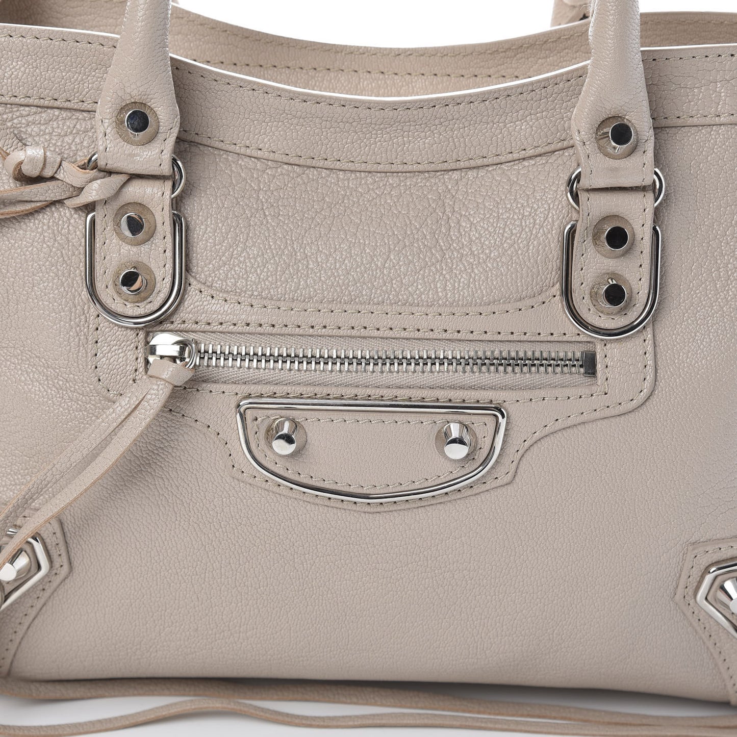 Chevre Silver Metallic Edge S City Beige Praline
