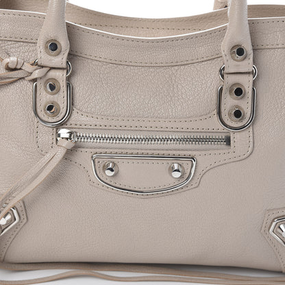 Balenciaga Chevre Silver Metallic Edge S City Beige Praline 7 of 9