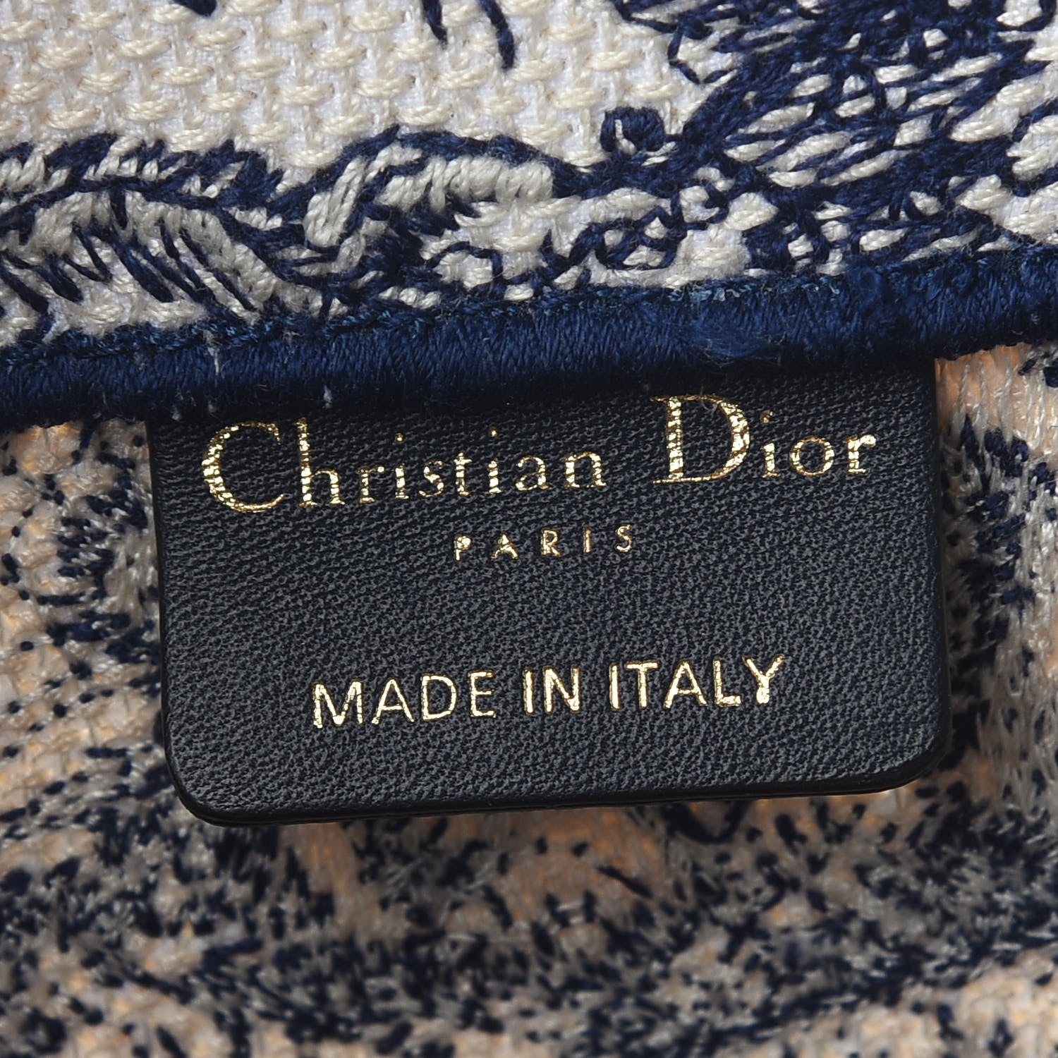 Christian Dior Canvas Embroidered Medium Dioriviera Toile De Jouy Book Tote Blue 9 of 12