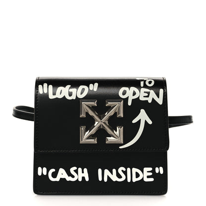 Off-White Calfskin Jitney 2.8 Not For Sale Belt Bag Crossbody Black 1 of 8