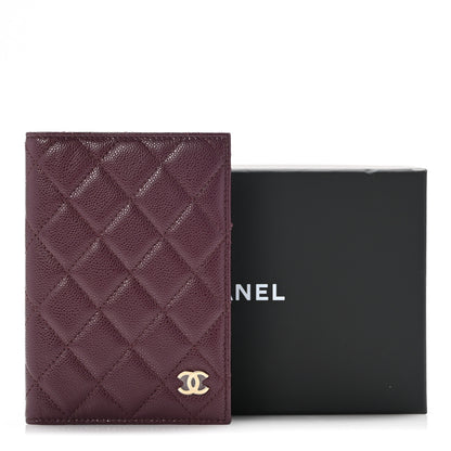 Chanel Caviar Quilted Passport Holder Dark Purple 11 of 11