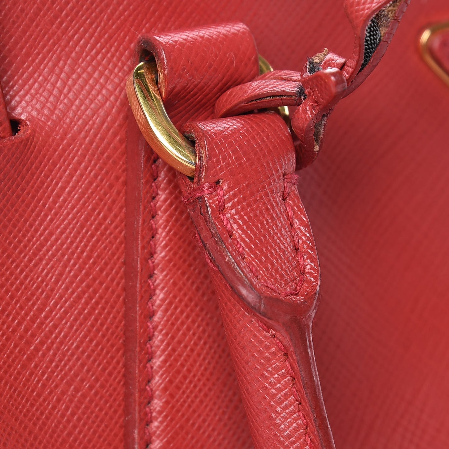 Saffiano Small Galleria Double Zip Tote Fuoco
