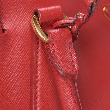 Prada Saffiano Small Galleria Double Zip Tote Fuoco 20 of 26