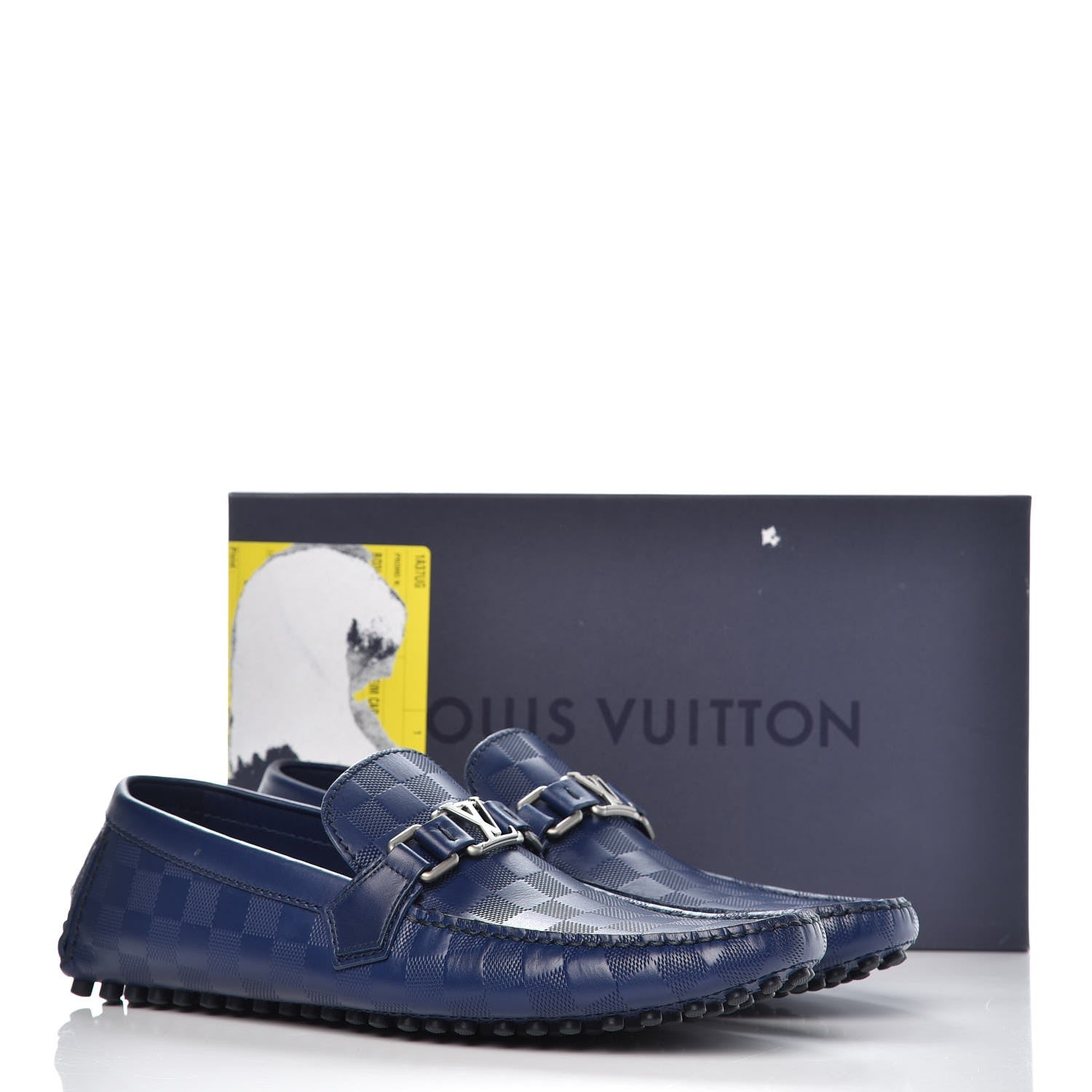 Louis Vuitton Mens Damier Infini Hockenheim Moccasin Loafers 13 Cosmos 10 of 10