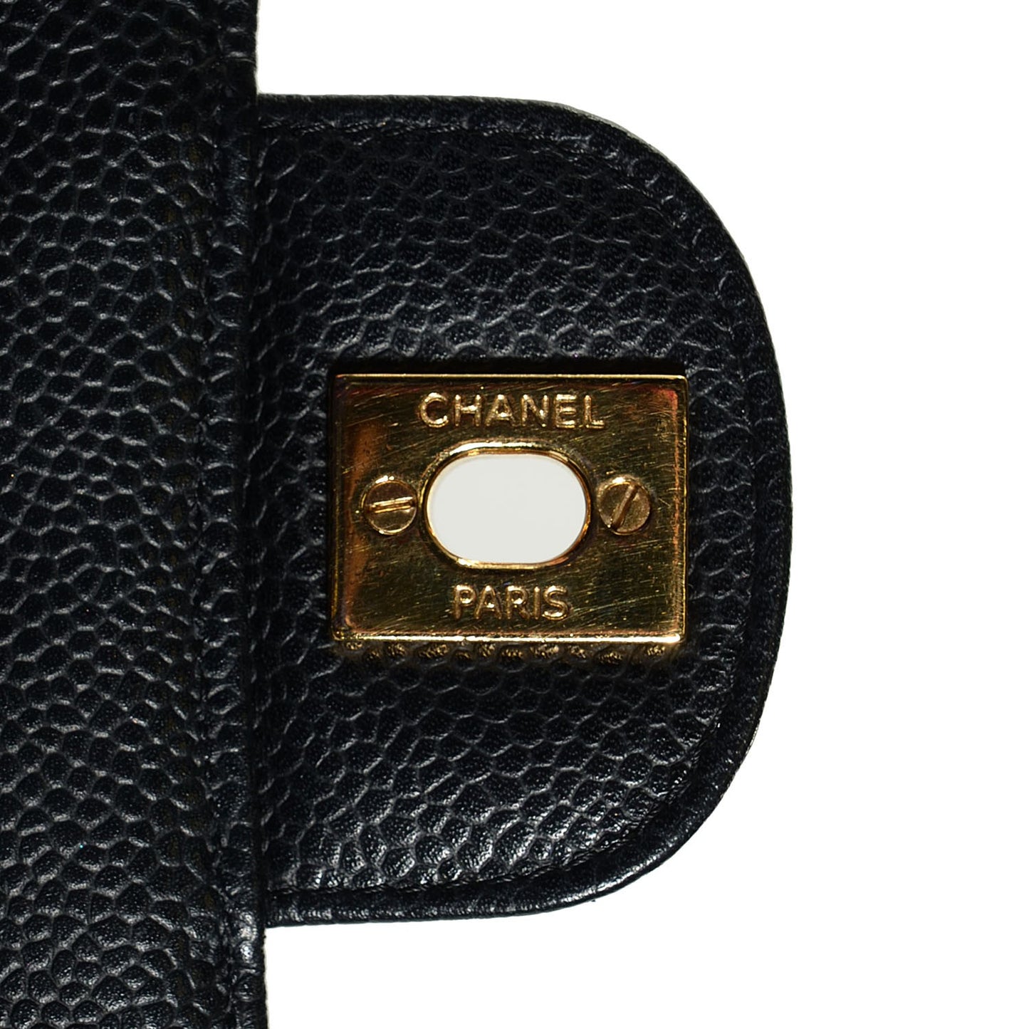 Caviar Quilted East West Flap Black