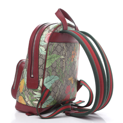 Gucci GG Supreme Monogram Tian Web Small Day Backpack Beige Multicolor Red 2 of 11