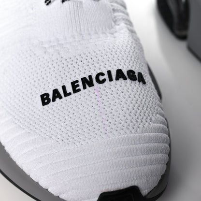 Balenciaga Knit Womens Speed Lace Up Clear Sole Sneakers 35 White 8 of 12
