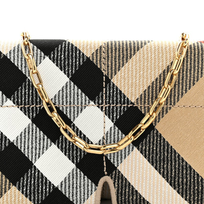 Burberry Jacquard Check Soft Snip Mini Chain Bag Sand 8 of 10