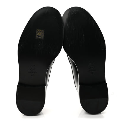 Chanel Shiny Calfskin Pearl CC Loafers 39 Black 6 of 10