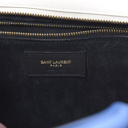 Saint Laurent Calfskin Small Cabas Rive Gauche Bag Black Red Yellow White 6 of 9