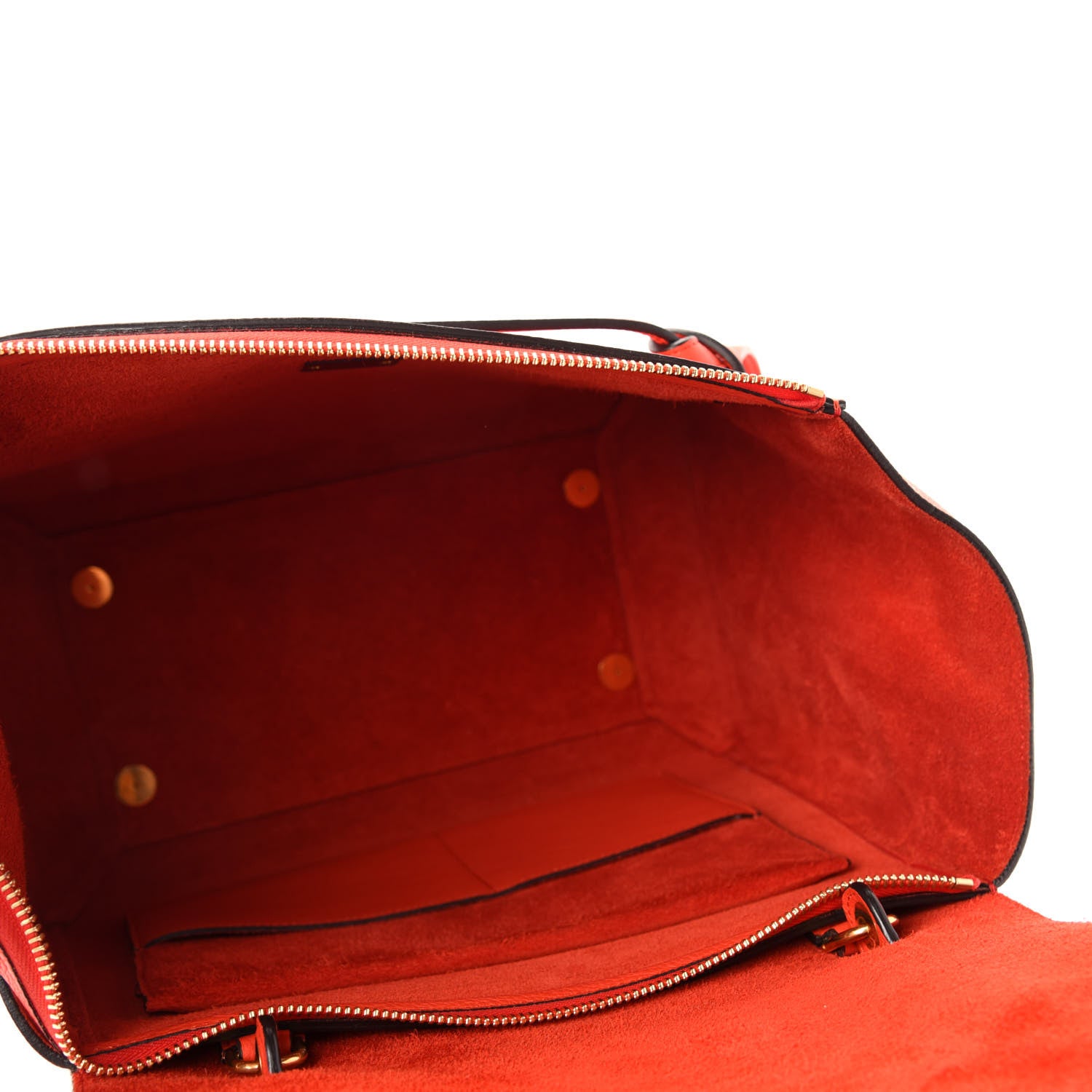 Celine Grained Calfskin Mini Belt Bag Coral Orange 6 of 11