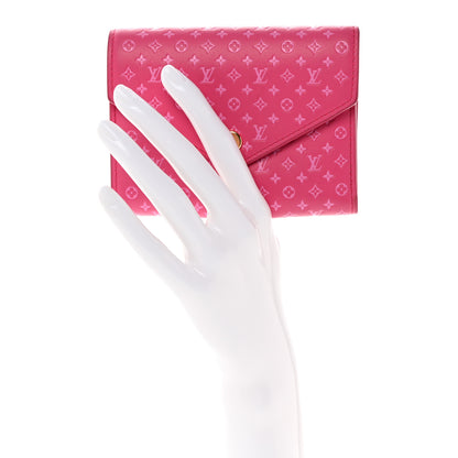 Louis Vuitton Calfskin Nanogram Embossed Victorine Wallet Rose 2 of 11