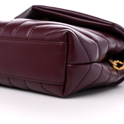Saint Laurent Calfskin Y Quilted Monogram Toy Loulou Monogram Crossbody Bag Rouge Legion 9 of 9