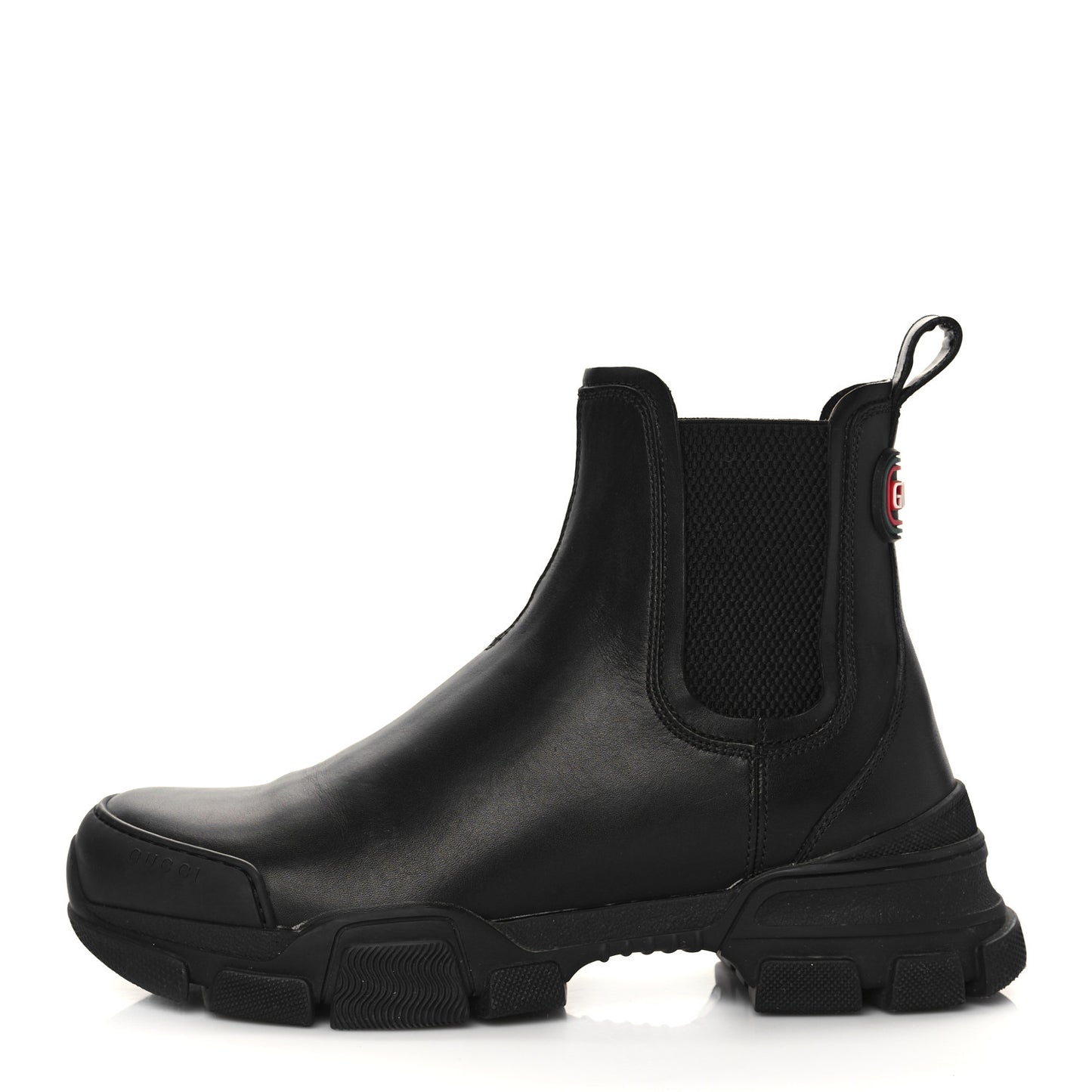 Calfskin Logo Ankle Boots 40 Black