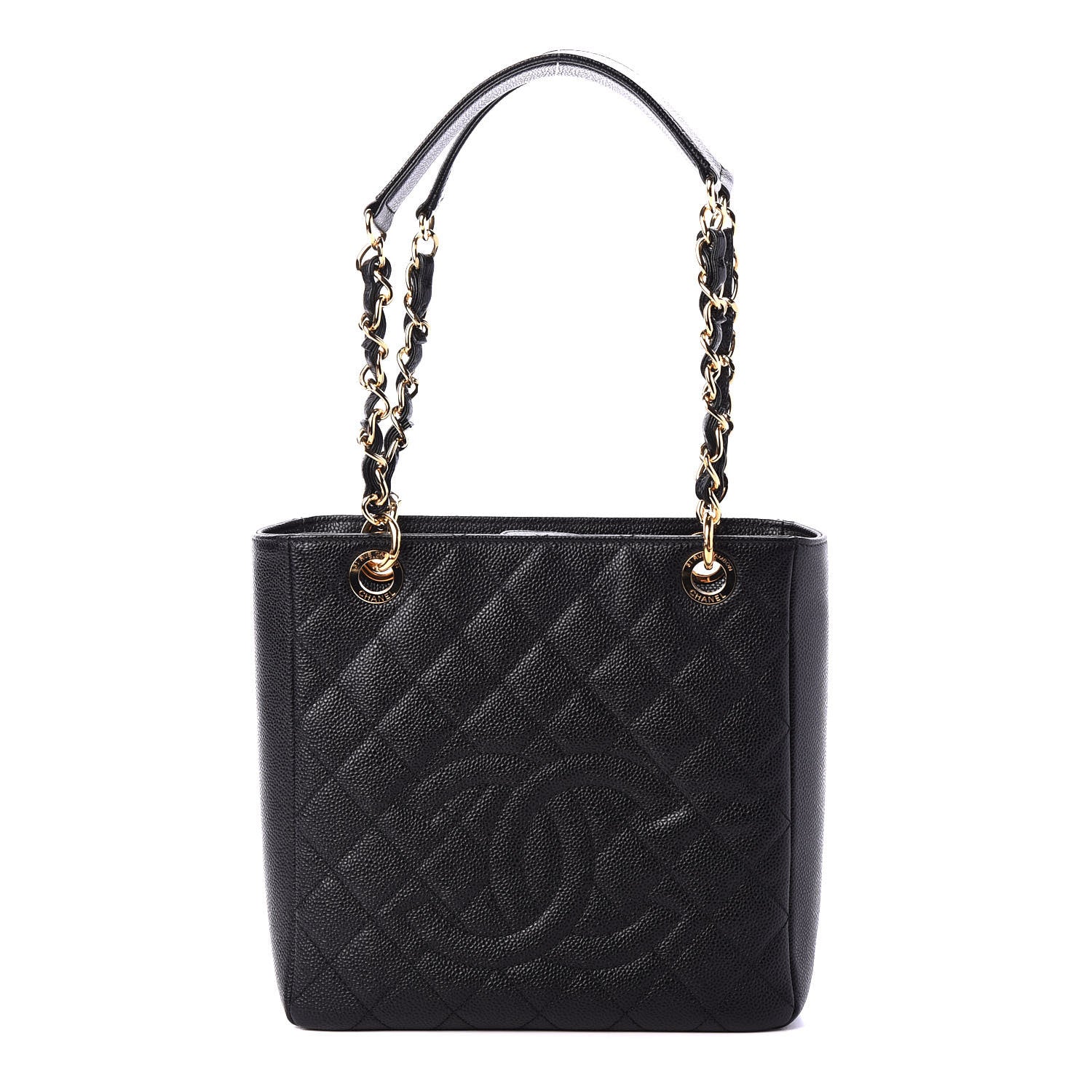 Chanel Caviar Quilted Petit Shopping Tote PST Black 1 of 9