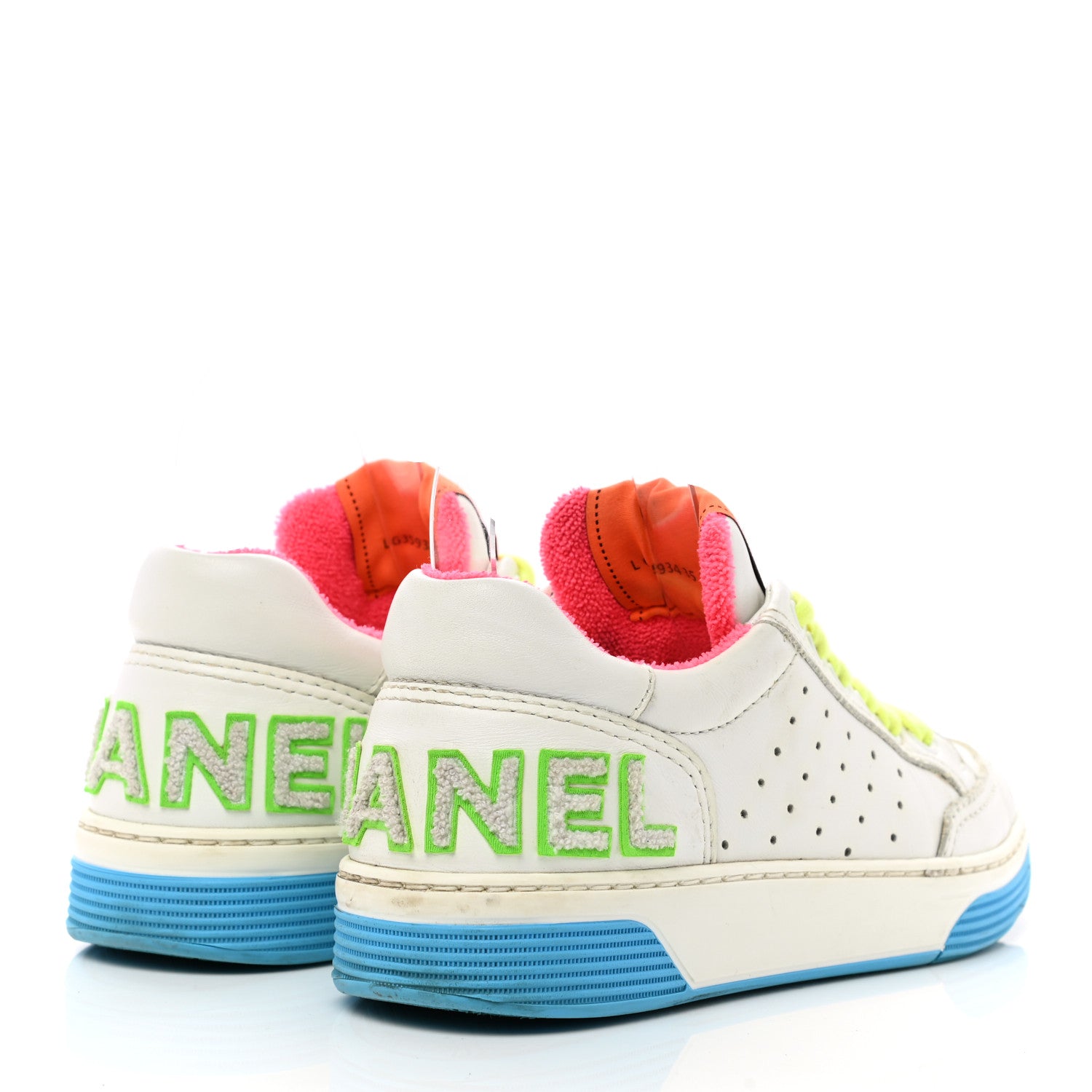 Chanel Calfskin Womens Logo Sneakers 35.5 Multicolor 4 of 11