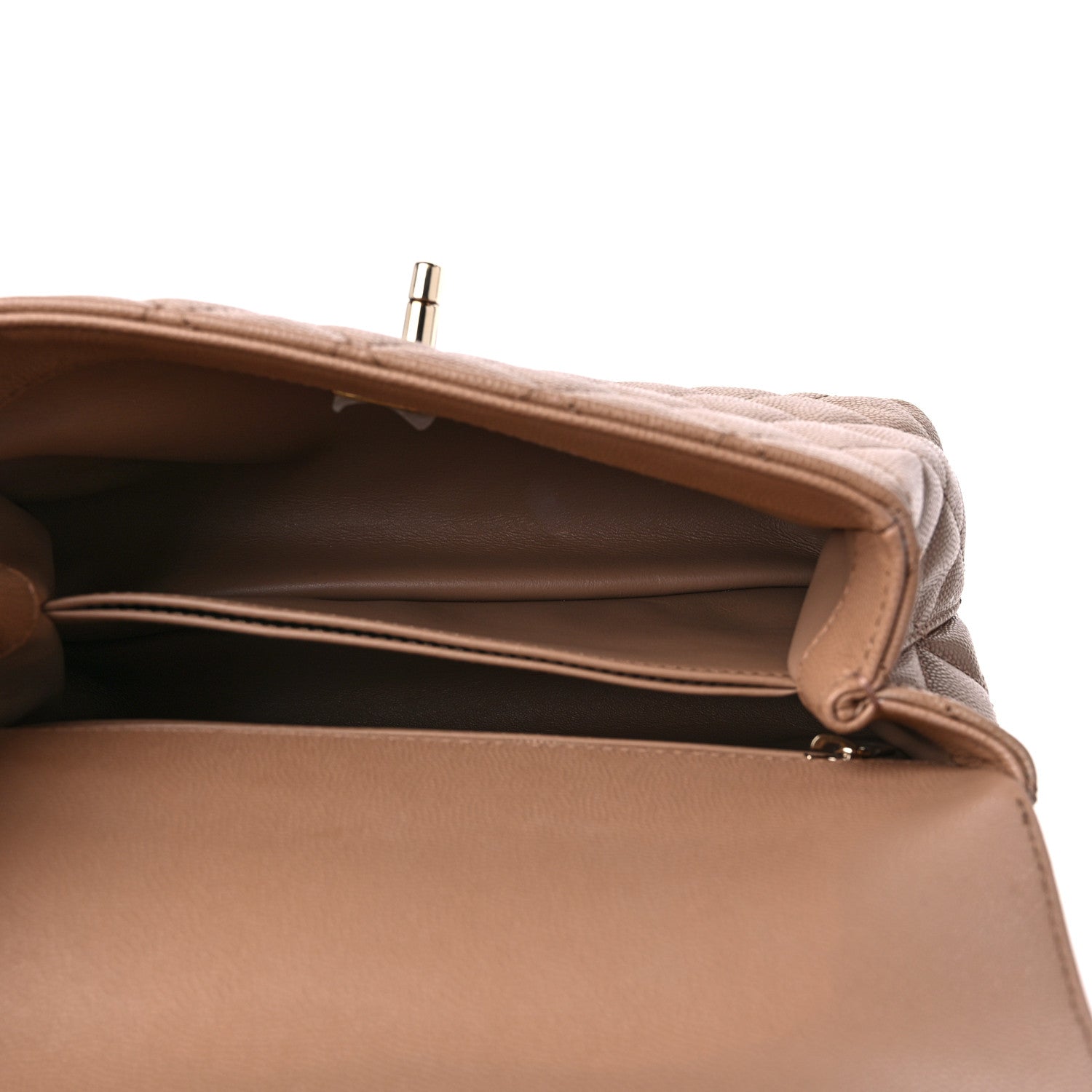 Chanel Caviar Quilted Mini Coco Handle Flap Beige 5 of 9