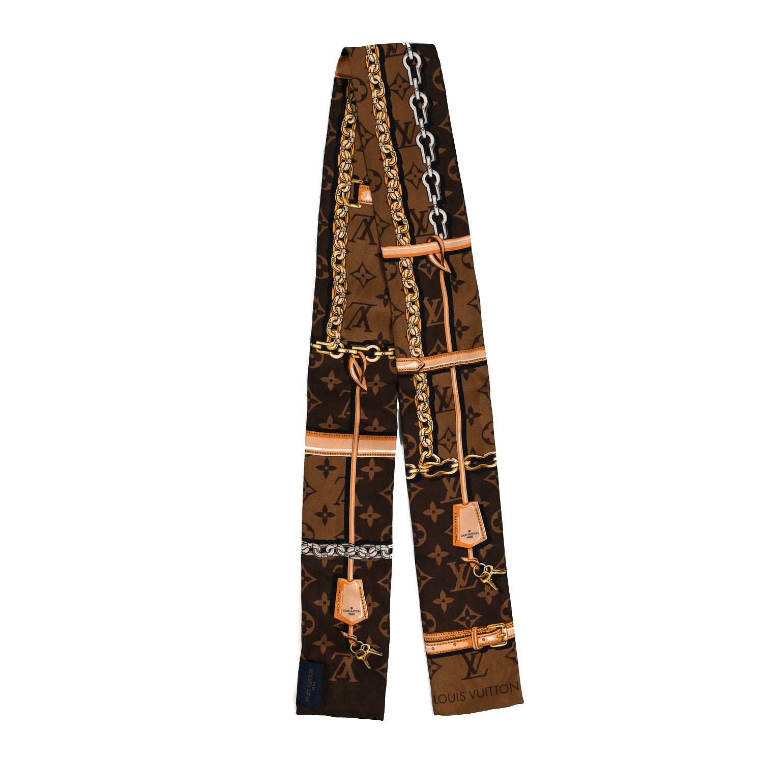 Louis Vuitton Silk Monogram Confidential Bandeau Brown 2 of 4