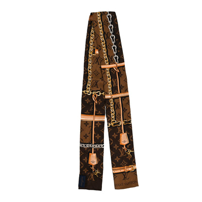 Louis Vuitton Silk Monogram Confidential Bandeau Brown 2 of 4