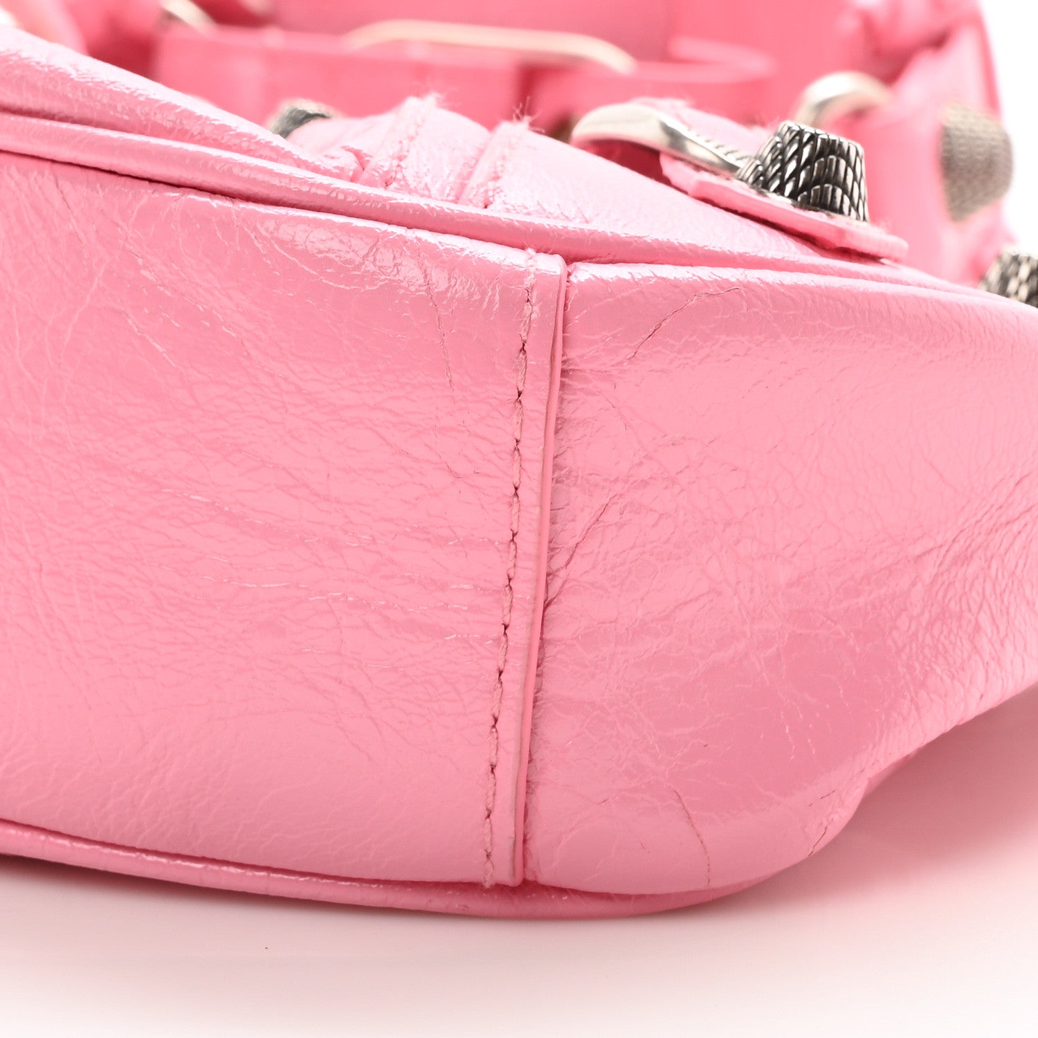 Balenciaga Agneau Arena Le Cagole Shoulder Bag XS Candy Pink 11 of 11