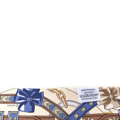 Hermes Silk Harnais De Coeur Twilly Creme Bleu Jean Vert Amande 3 of 5
