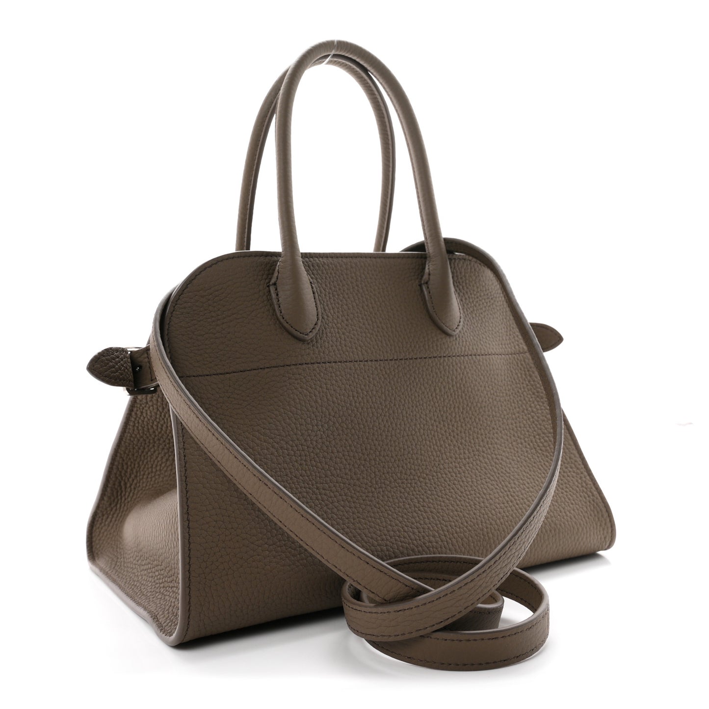Grained Calfskin Soft Margaux 10 Bag Smoked Taupe