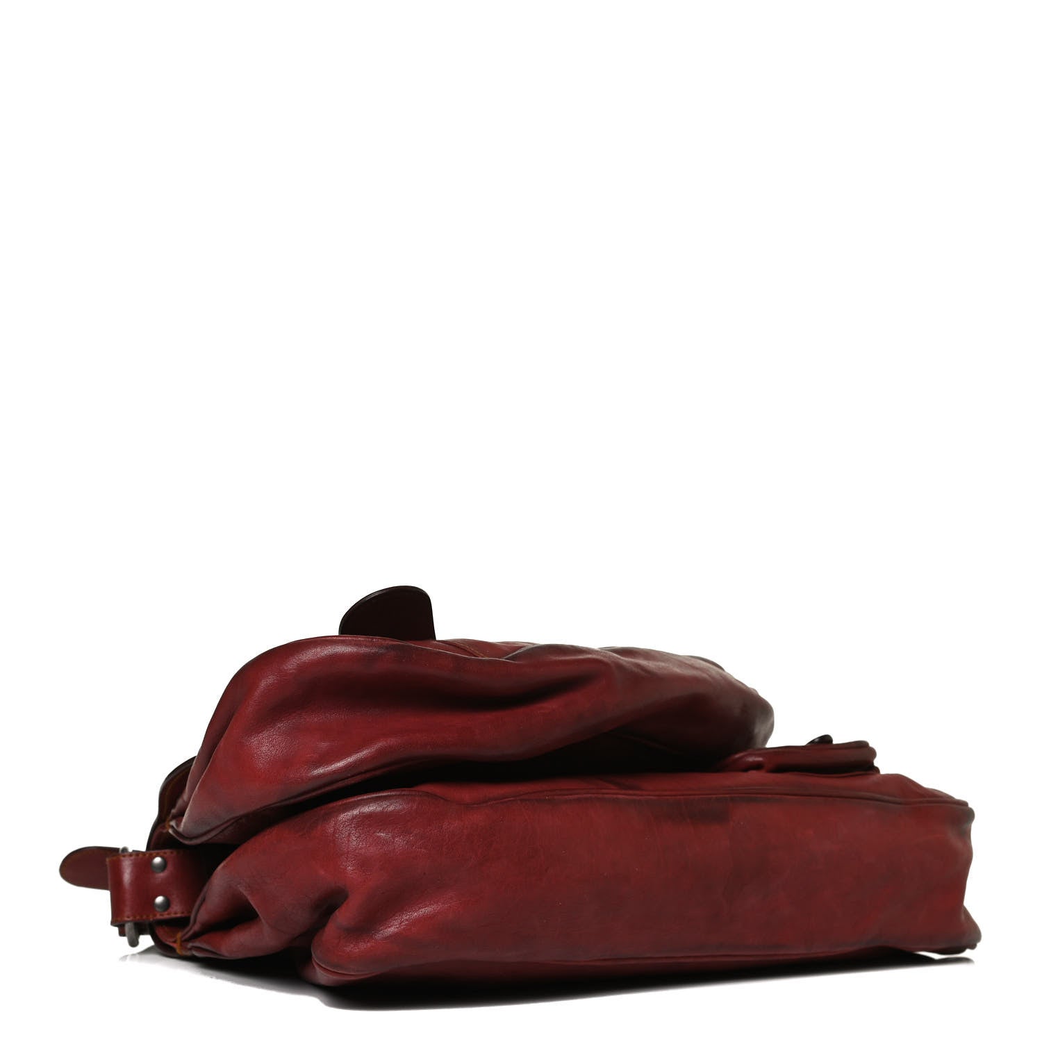 Christian Dior Calfskin Medium Gaucho Double Saddle Bag Red 3 of 18