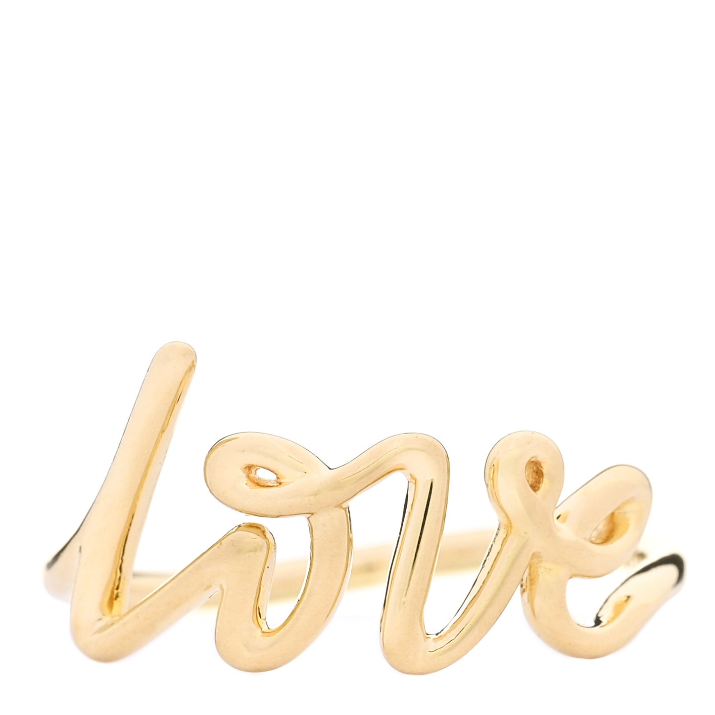 18K Yellow Gold Paloma's Graffiti Love Ring 54 7