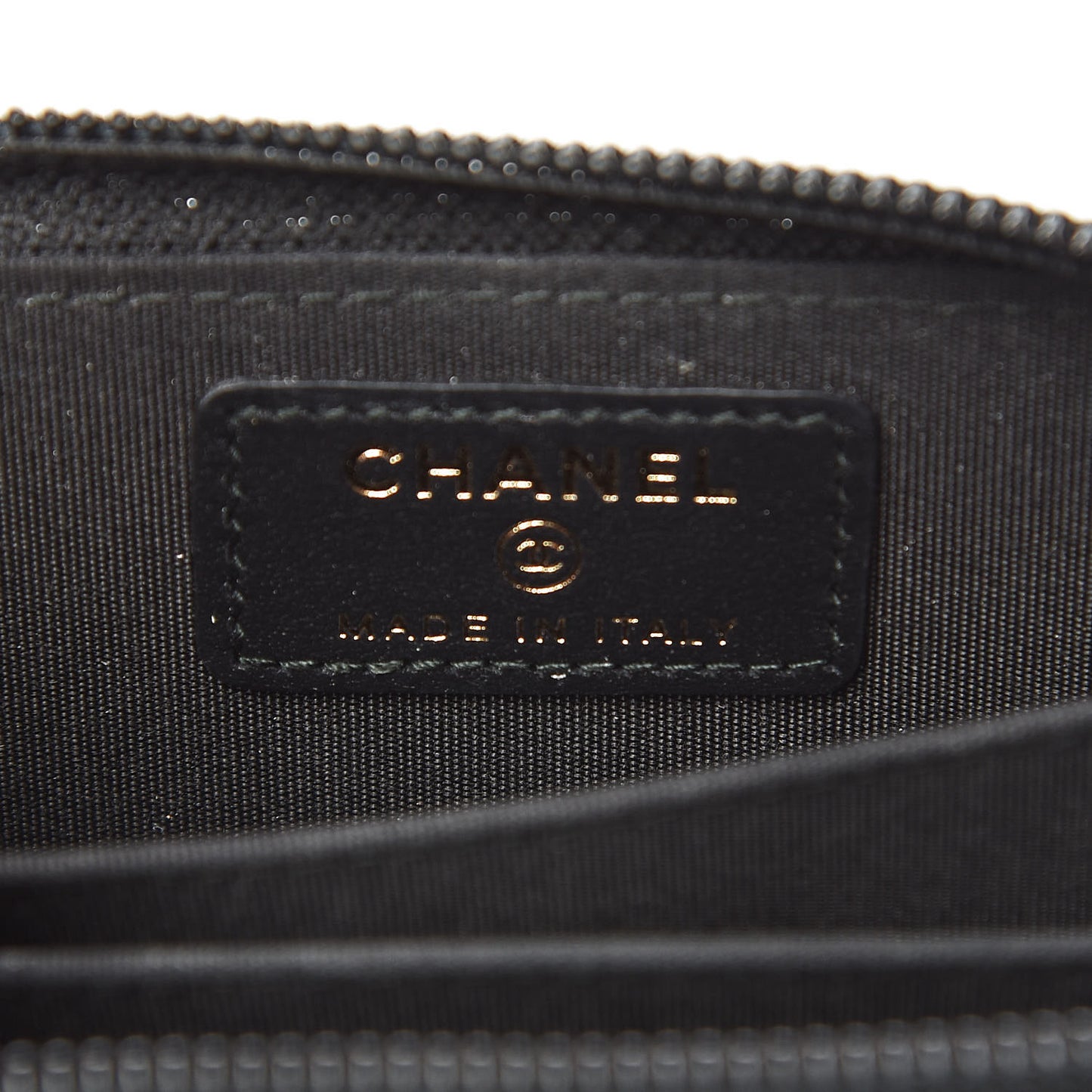 Caviar Quilted Boy Zip Around Coin Purse Wallet Black