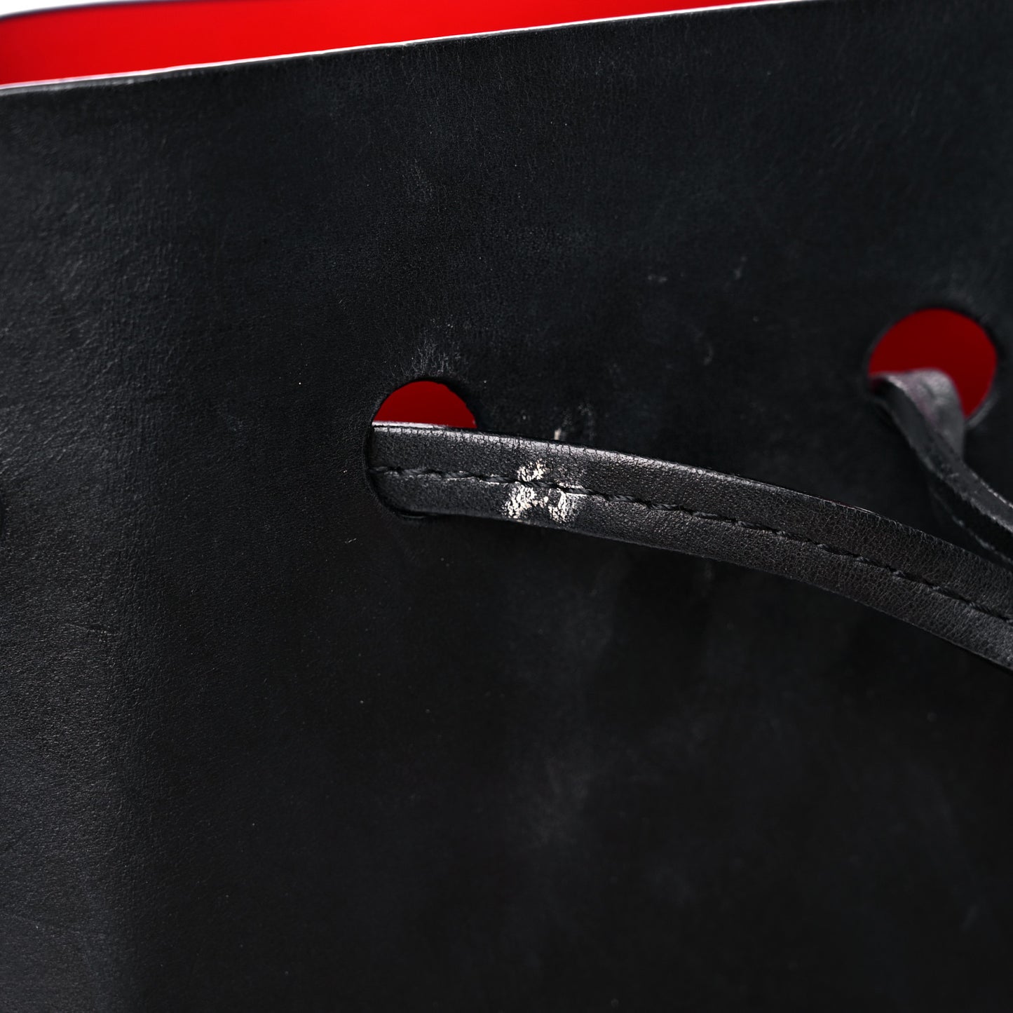 Calfskin Mini Bucket Bag Black Flamma
