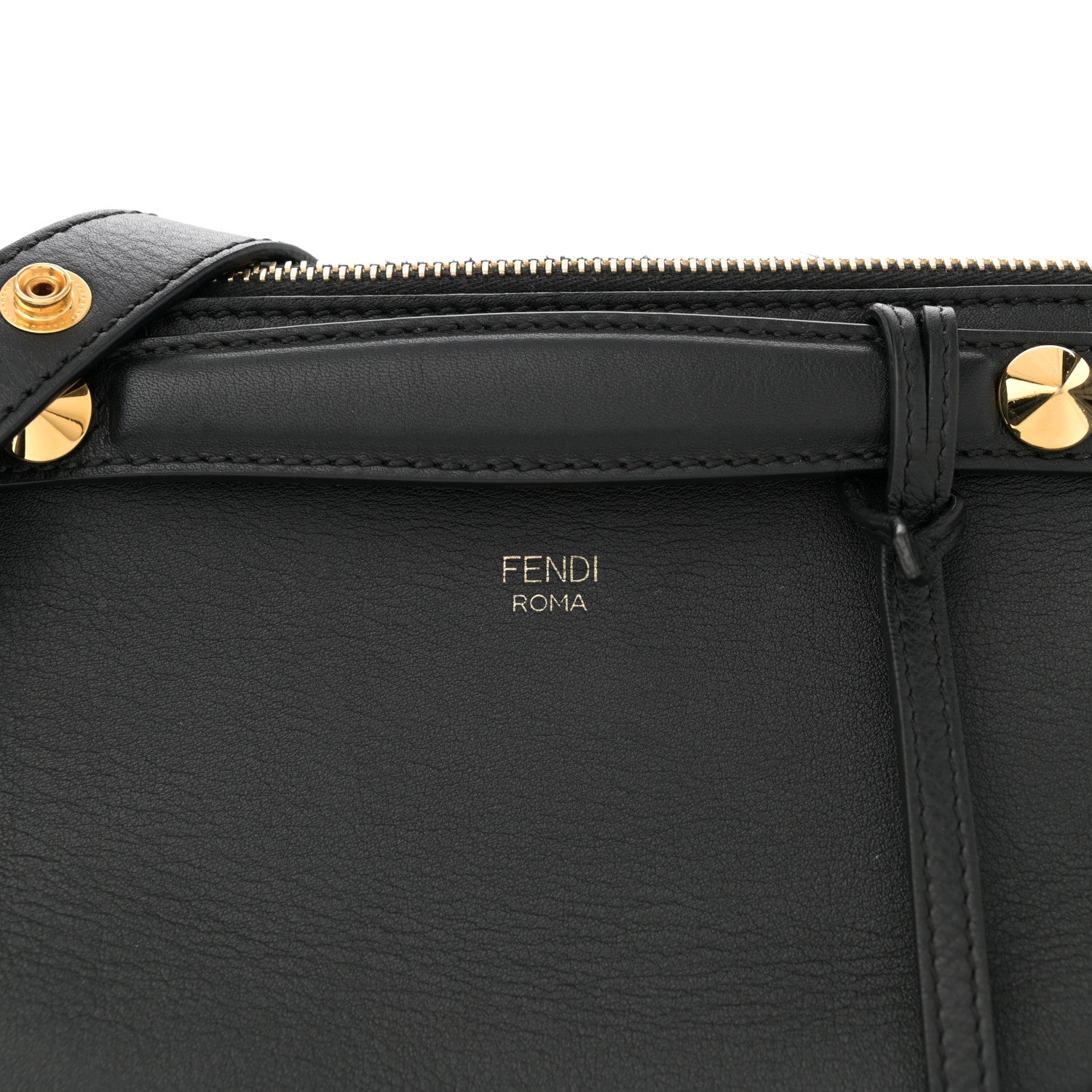 Fendi Vitello Dolce Monster Eyes Embossed Medium By The Way Boston Bag Black 9 of 14