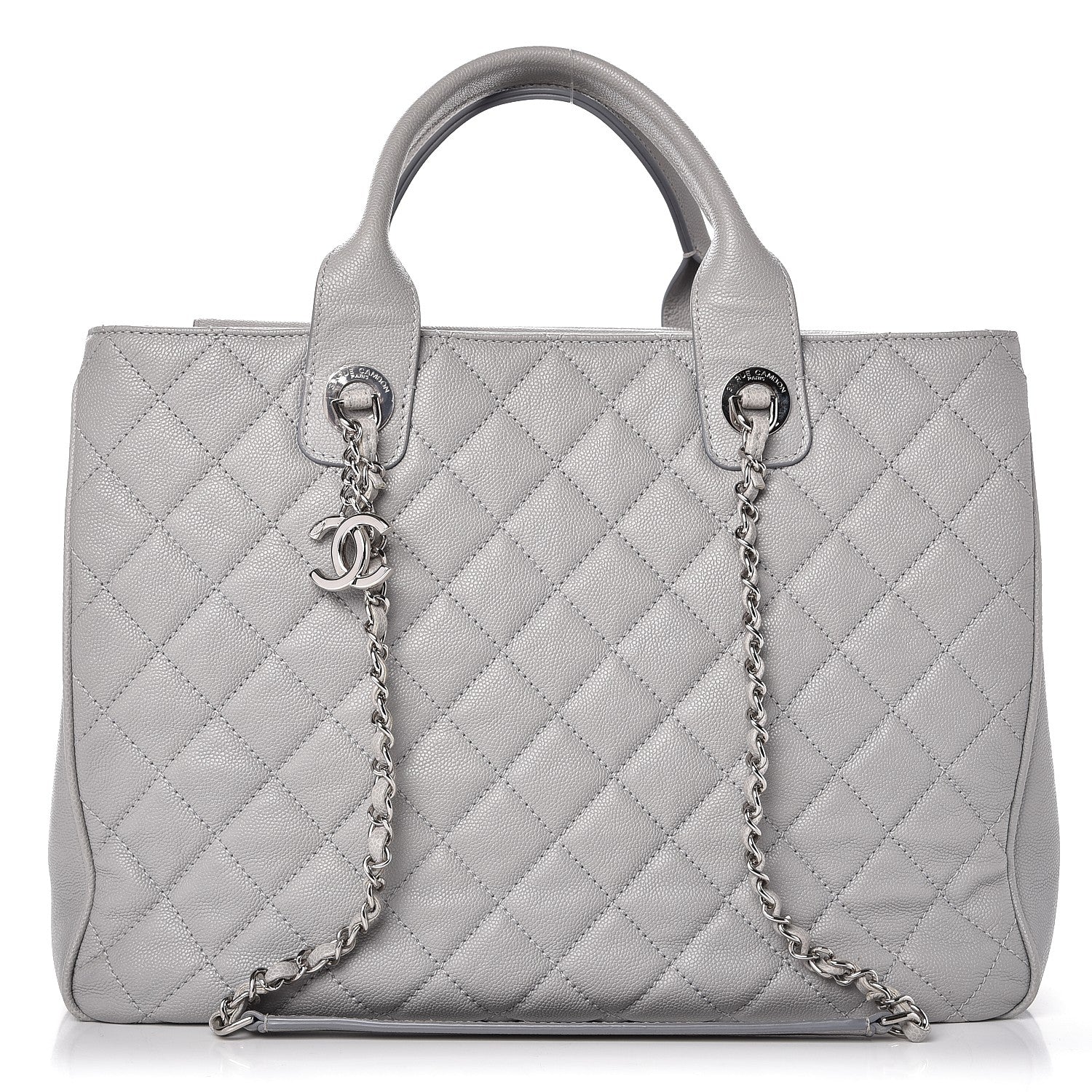 Chanel Caviar Quilted Large Urban Companion Top Handle Shopping Tote Grey 1 of 11