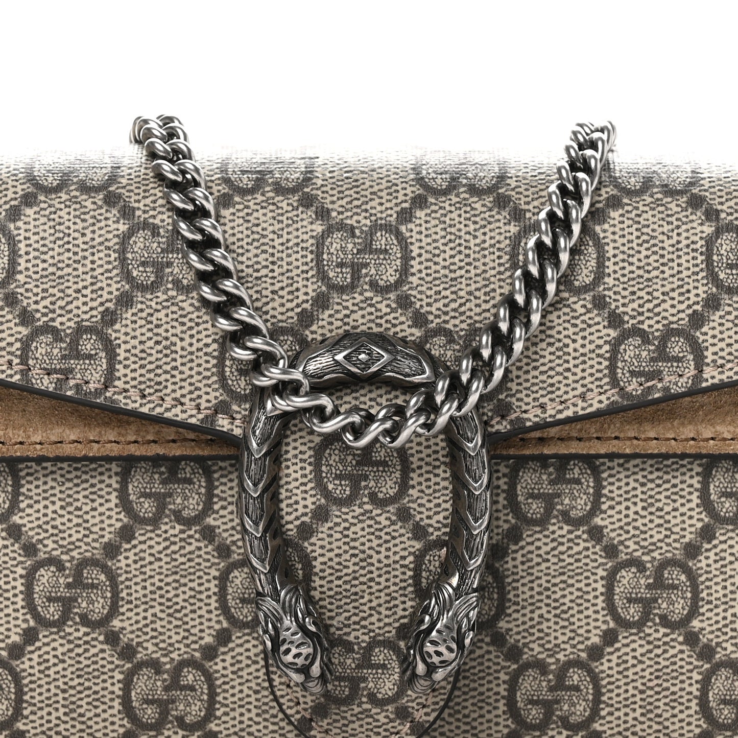 GG Supreme Monogram Super Mini Dionysus Shoulder Bag Taupe