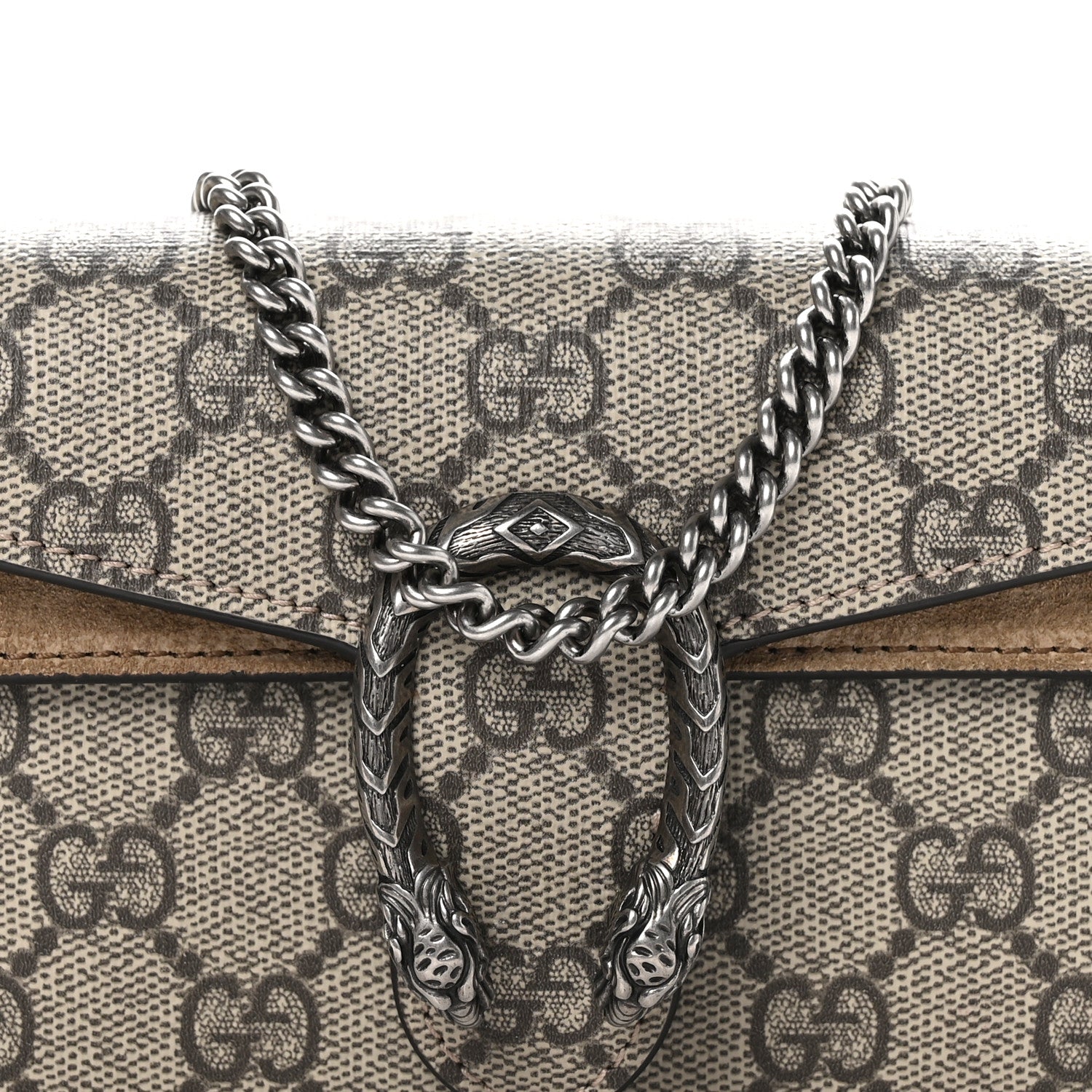 Gucci GG Supreme Monogram Super Mini Dionysus Shoulder Bag Taupe 8 of 11