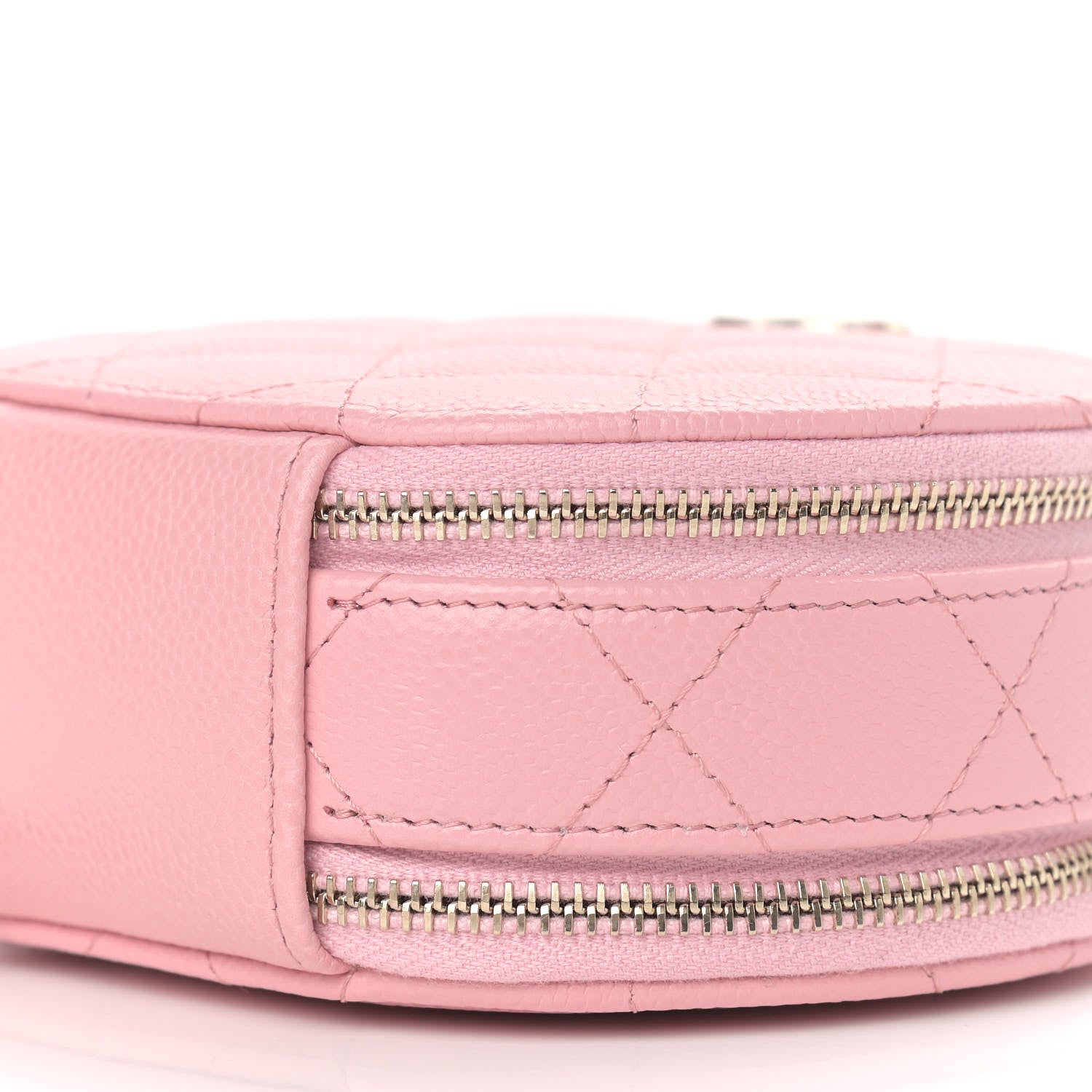 Chanel Caviar Quilted Round Handle With Care Vanity With Chain Pink 10 of 10