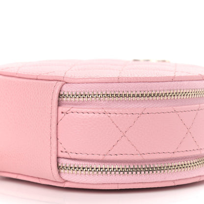Chanel Caviar Quilted Round Handle With Care Vanity With Chain Pink 10 of 10