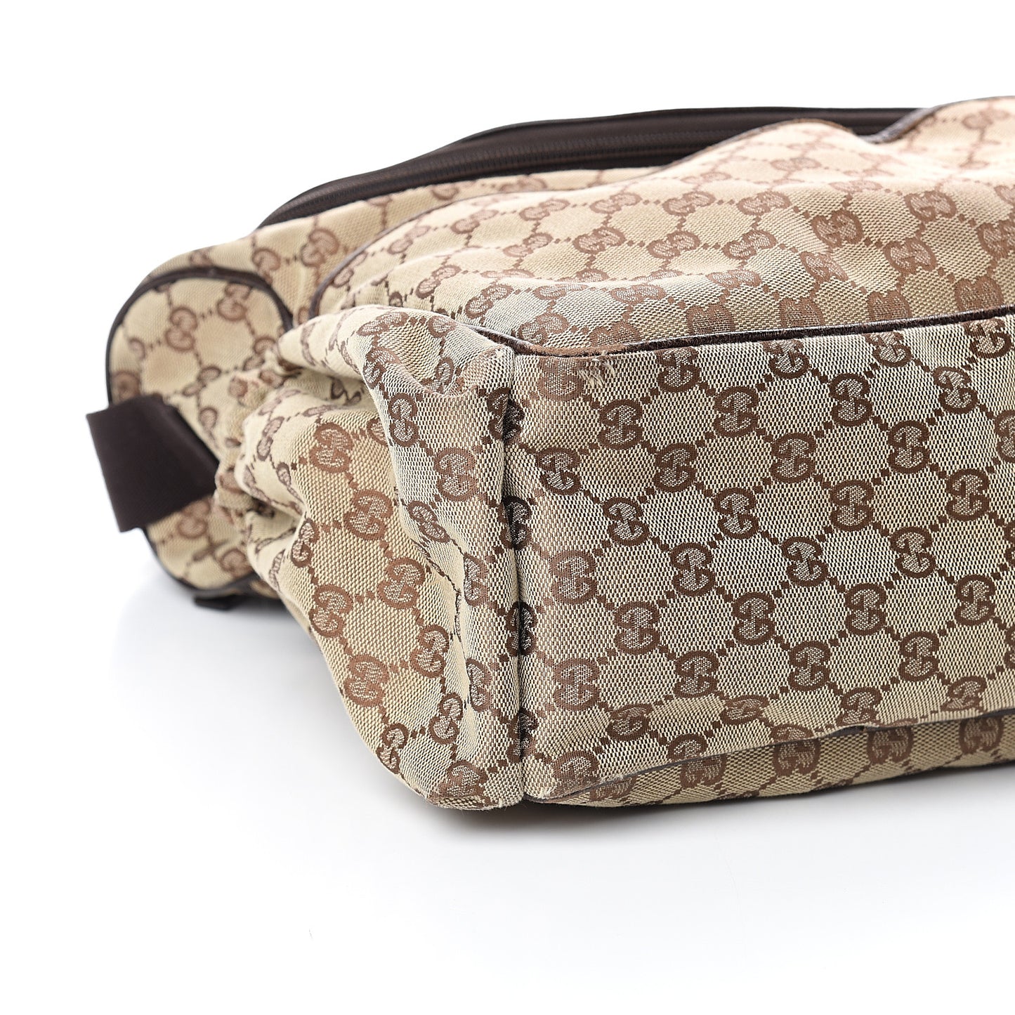 Monogram Natural Pigskin Large Diaper Bag Beige Ebony Cocoa Dark Chocolate