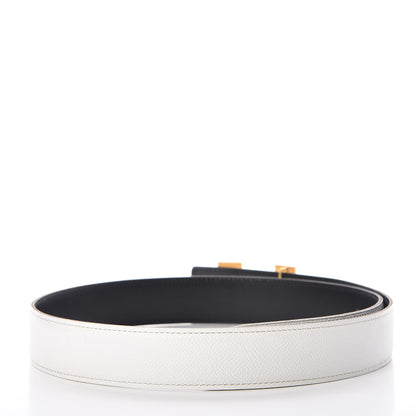 Hermes Chamonix Epsom 32mm H Belt 85 Nior White 3 of 7