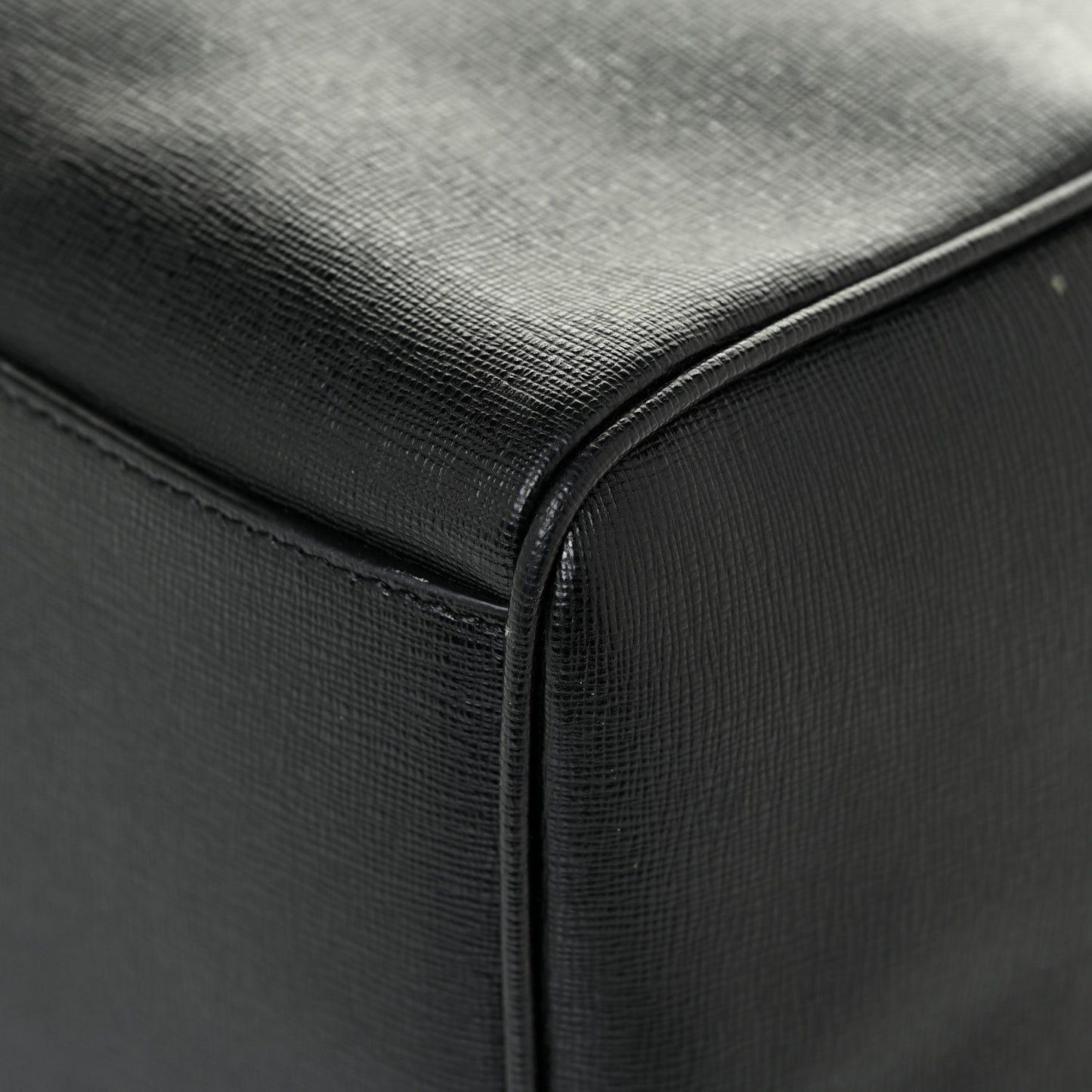 Saffiano Calfskin Palazzo Duffle Bag Black
