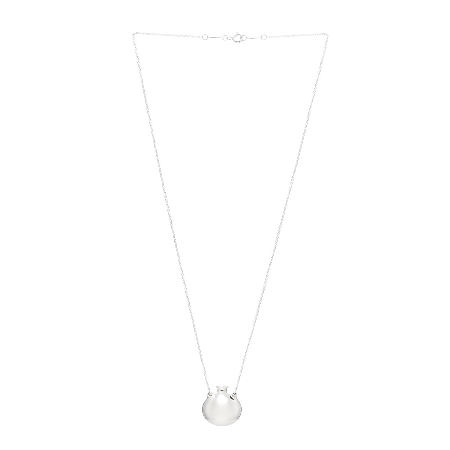 Tiffany Sterling Silver Elsa Peretti Bottle Pendant Necklace 3 of 4