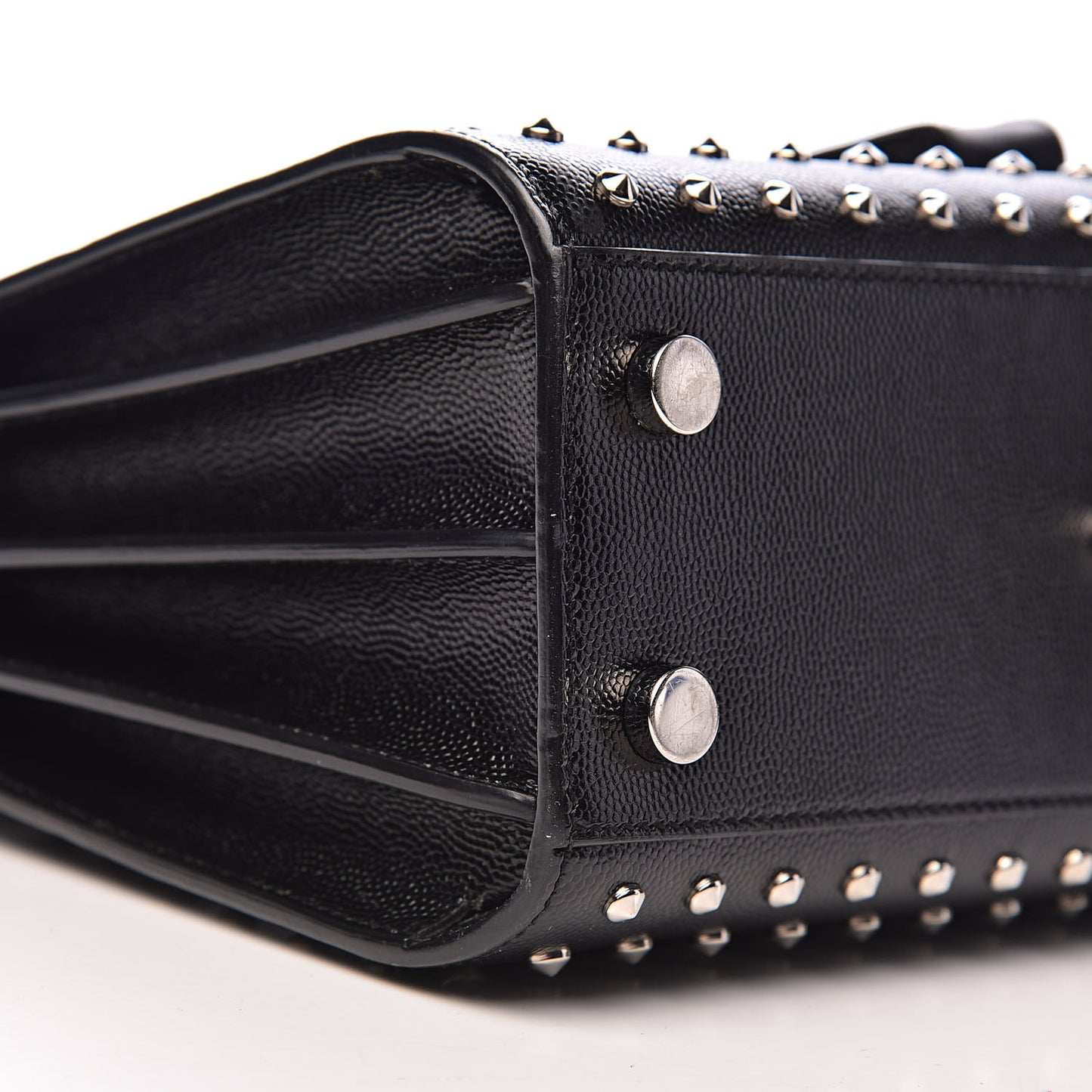 Calfskin Studded Nano Sac De Jour Black