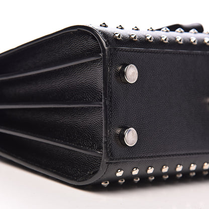 Saint Laurent Calfskin Studded Nano Sac De Jour Black 9 of 15